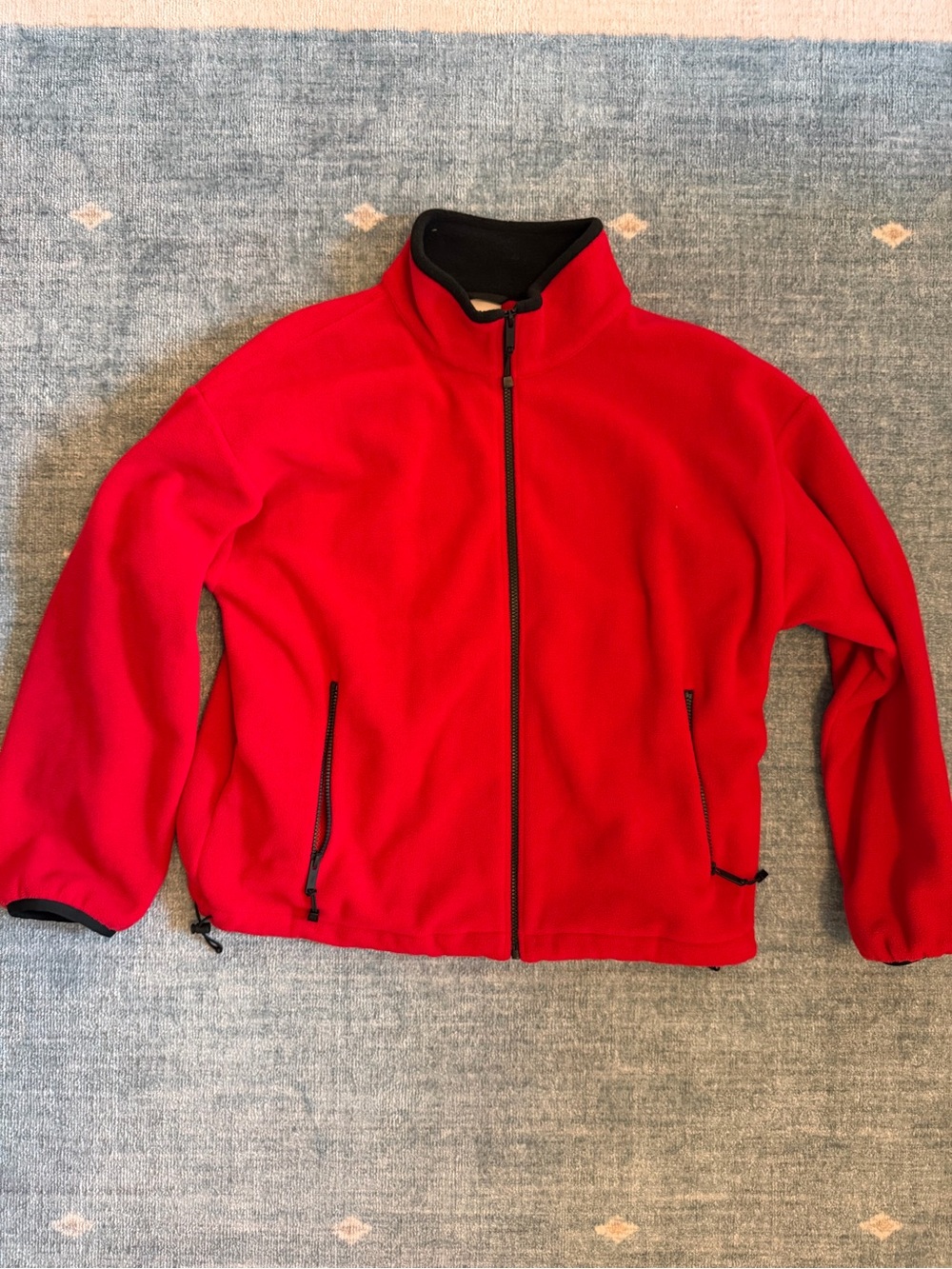 TNA Red Full-Zip Fleece Sweater